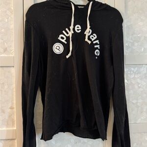 Pure Barre black Pullover Hoodie with White Logo